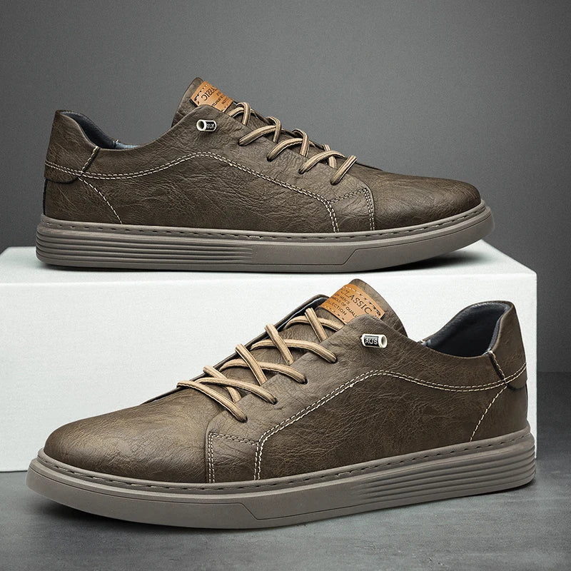 SKÓRZANE SNEAKERSY OXFORDS