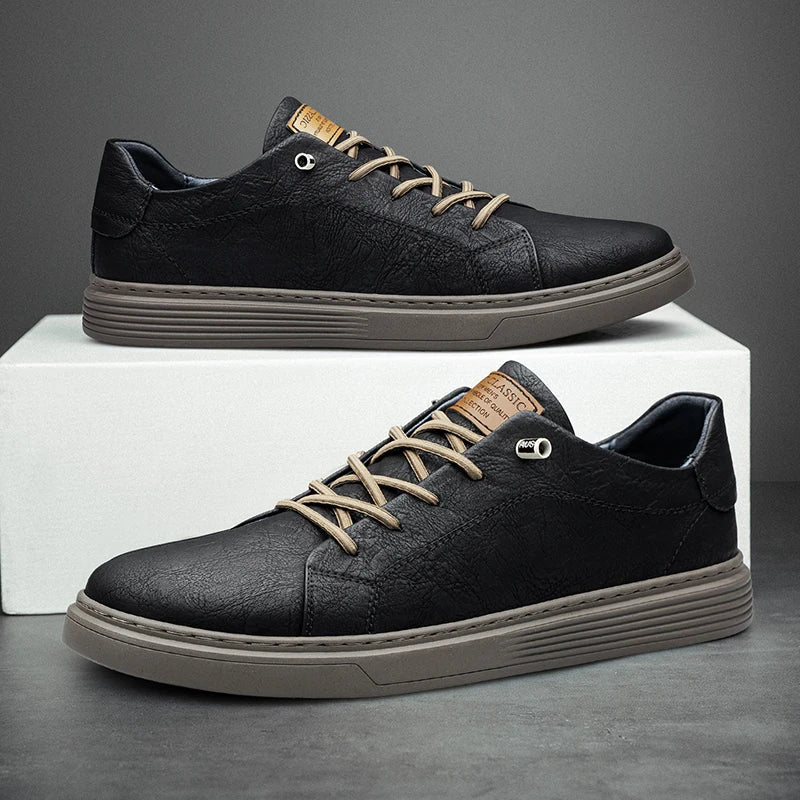 SKÓRZANE SNEAKERSY OXFORDS